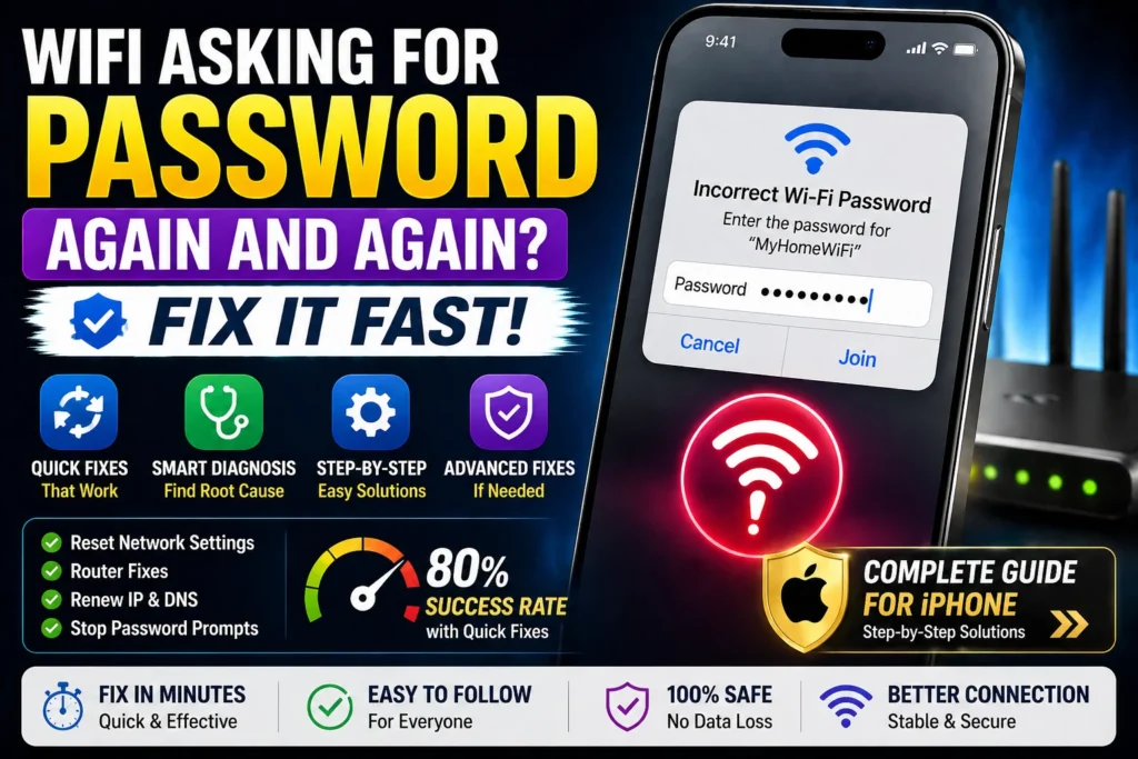 WiFi Asking for Password Again and Again on iPhone